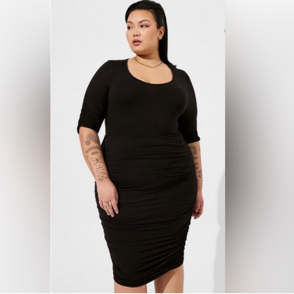 Torrid Bodycon Dress with Ruched sides